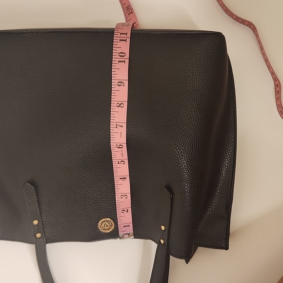 Anne Klein Women's Black Faux Leather Perfect Tote - Picture 3 of 16